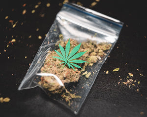 Bag of cannabis flower