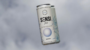 SENSI free berry flavored sparkling water can