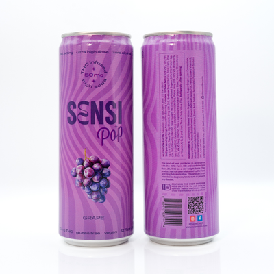 Sensi Pop THC soda cans by Carbon Cannabis