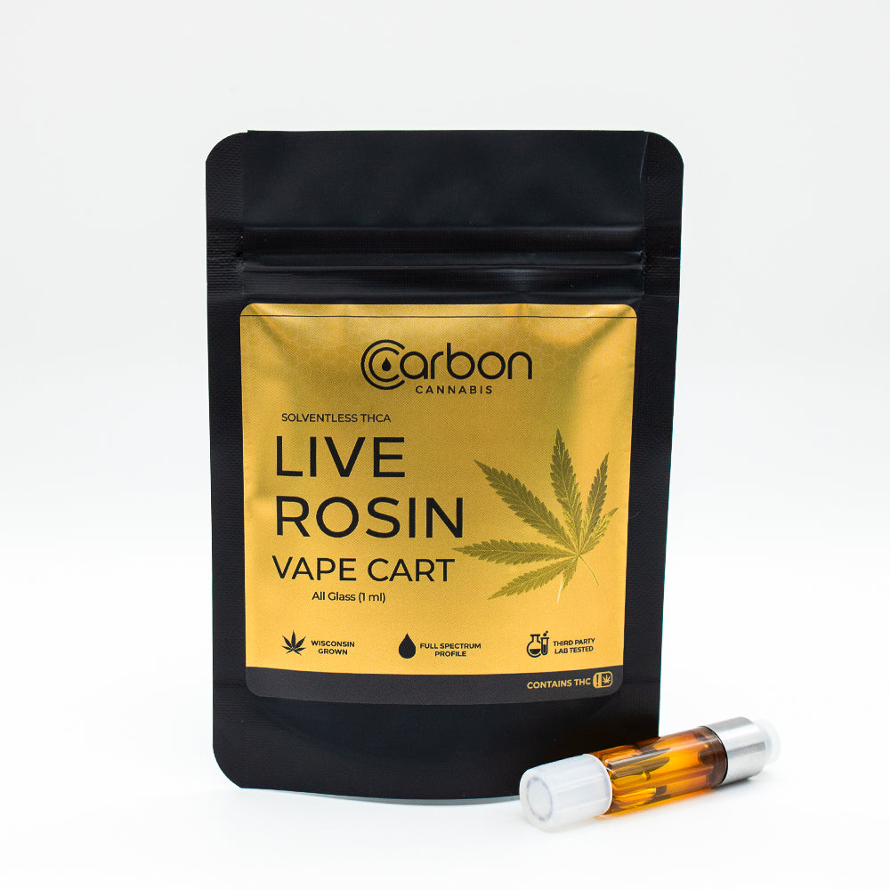 Live Rosin THCA Vape Cart – Carbon